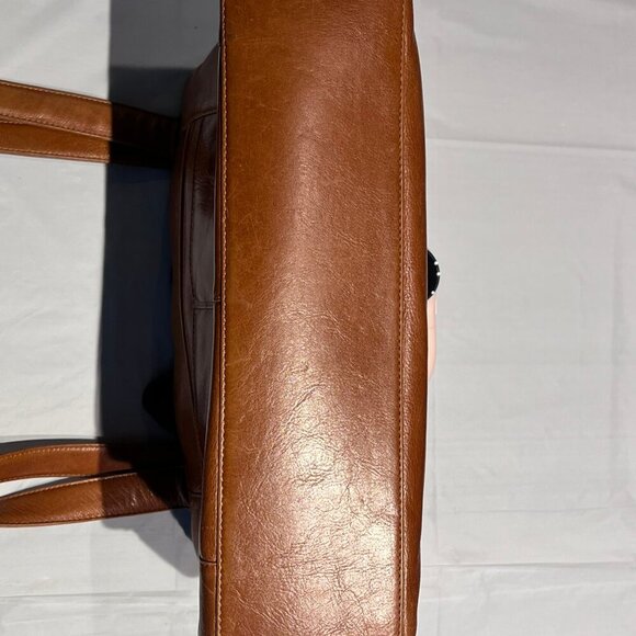 Derek Alexander designer shoulder leather purse W x H x D = 14" x 10" x 3.5" - Picture 11 of 14